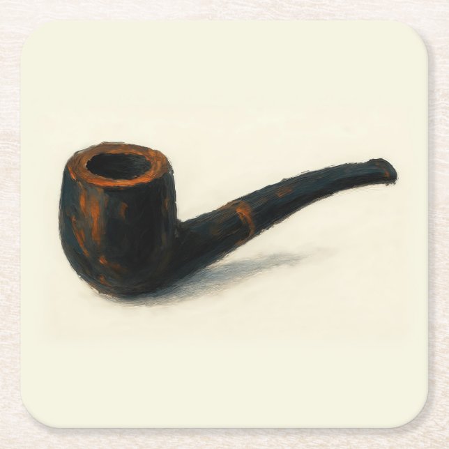 Posavasos Cuadrado De Papel Arte de Pipe (Anverso)