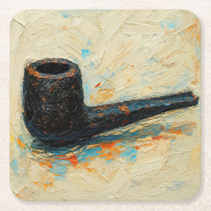 Posavasos Cuadrado De Papel Arte de Pipe (#10)