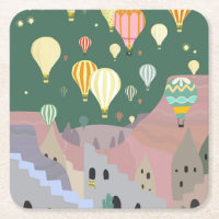 Arte nocturno de Cappadocia | Balón de aire calien