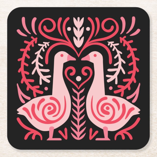 Posavasos Cuadrado De Papel Arte Popular V.01 (Anverso)