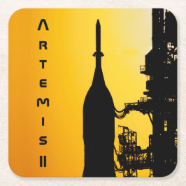 Posavasos Cuadrado De Papel Artemis II to Launch Pad