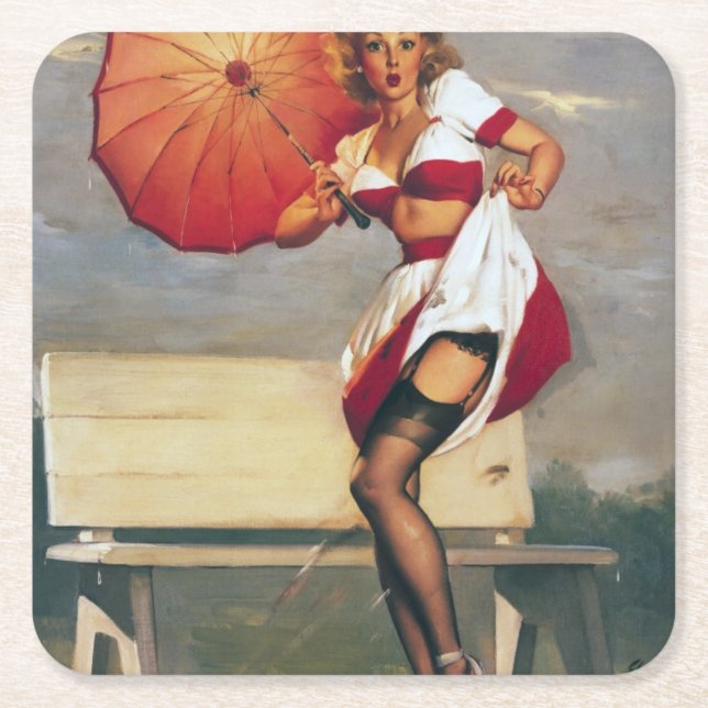 Posavasos Cuadrado De Papel Artista (Anverso)