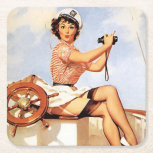 Posavasos Cuadrado De Papel Artista