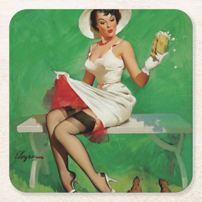 Posavasos Cuadrado De Papel Artista (Anverso)