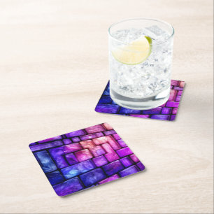 Posavasos Cuadrado De Papel Artsy Coaster