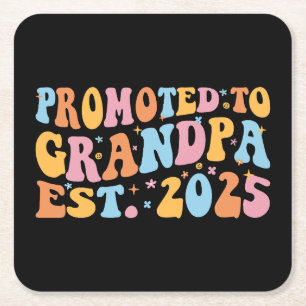 Posavasos Cuadrado De Papel Ascendido Al Abuelo Este. III 2025