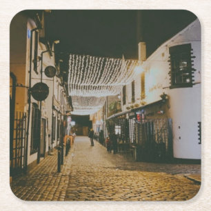 Posavasos Cuadrado De Papel Ashton Lane, Glasgow, Escocia