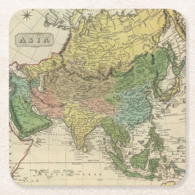 Posavasos Cuadrado De Papel Asia 17 (Anverso)