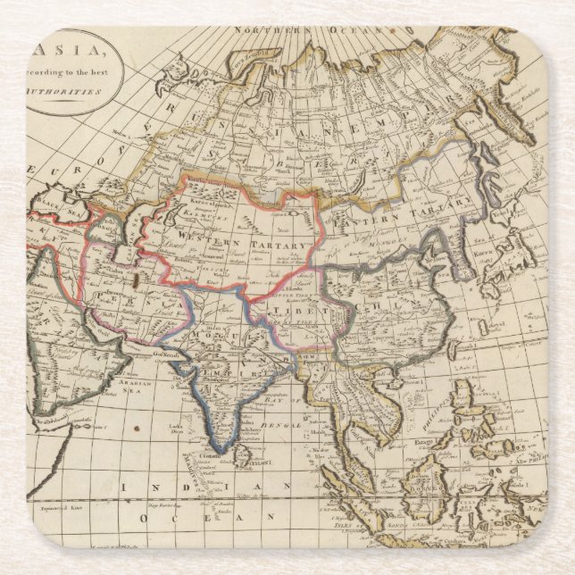 Posavasos Cuadrado De Papel Asia 26 (Anverso)