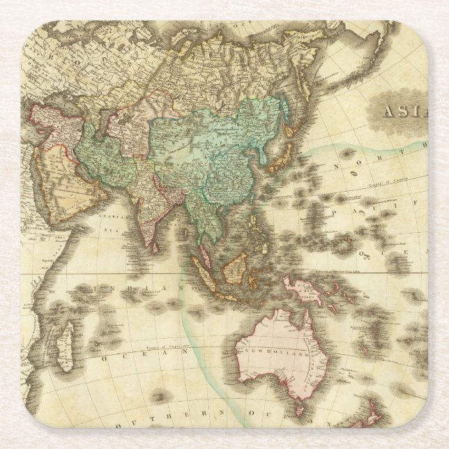 Posavasos Cuadrado De Papel Asia 32 (Anverso)