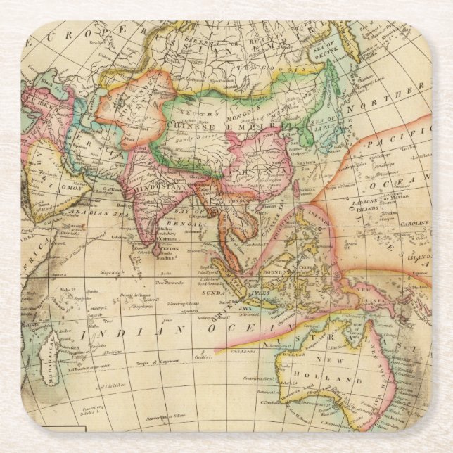 Posavasos Cuadrado De Papel Asia 35 (Anverso)