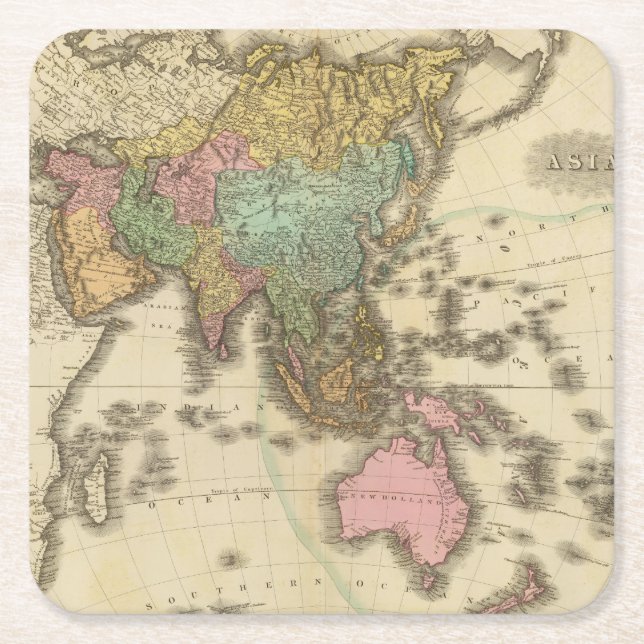 Posavasos Cuadrado De Papel Asia 39 (Anverso)