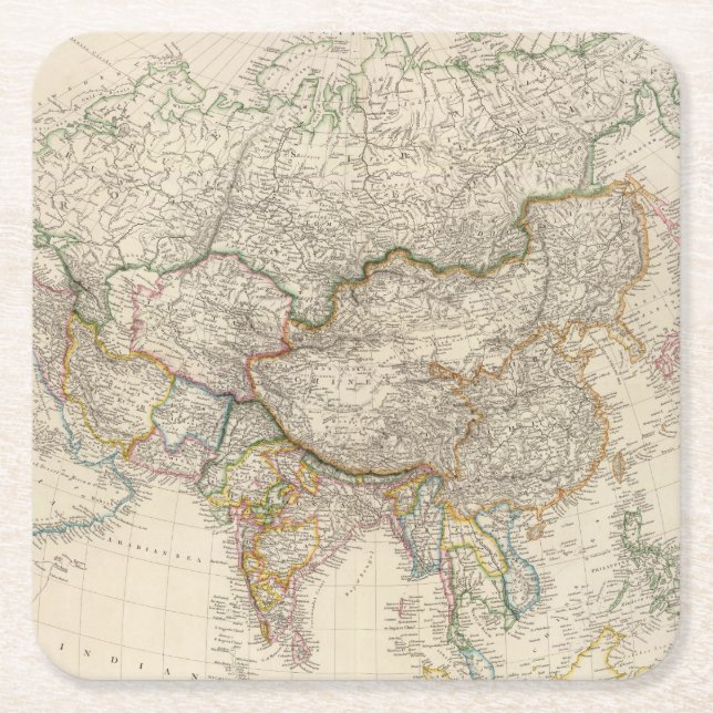 Posavasos Cuadrado De Papel Asia 41 (Anverso)