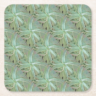 Posavasos Cuadrado De Papel Asombroso arte acrílico de Aloe Vera
