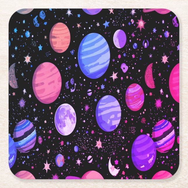 Posavasos Cuadrado De Papel Astral Galaxy Dust Coaster - Protector de mesa esp (Anverso)