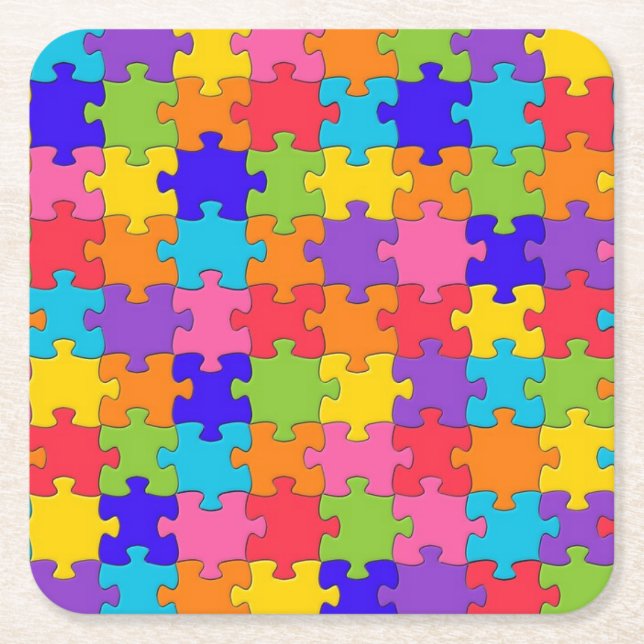 Posavasos Cuadrado De Papel Astras de colección desconcertadas (Anverso)