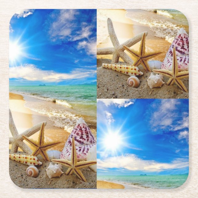 Posavasos Cuadrado De Papel Astras de papel de las marismas (Anverso)