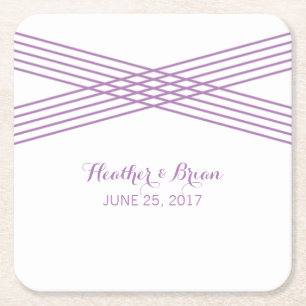 Posavasos Cuadrado De Papel Astras de papel morado de estilo moderno