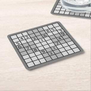 Posavasos Cuadrado De Papel Astras de SUDOKU