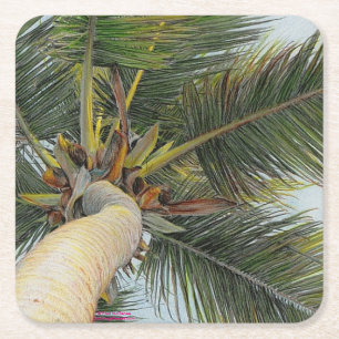 Posavasos Cuadrado De Papel Astras para beber "Palm Tree" de Paul McGehee