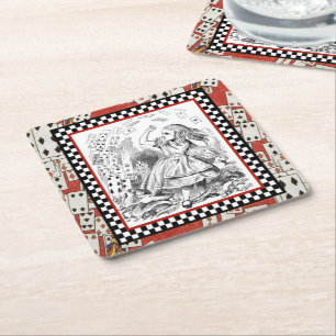 Posavasos Cuadrado De Papel Ataque de las tarjetas 1