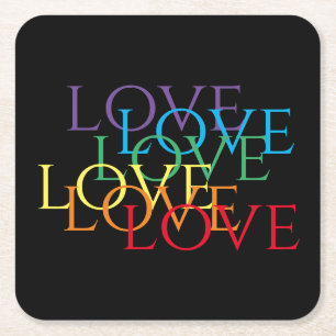 Posavasos Cuadrado De Papel Ataques de papel cuadrado de RAINBOW LOVE II