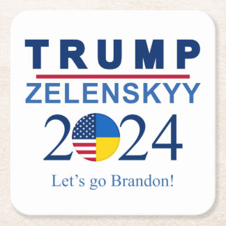 Posavasos Cuadrado De Papel Ataques satíricos políticos de Trump