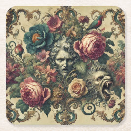 Posavasos Cuadrado De Papel Atelier arcano - Cojín decorativo barroco gótico