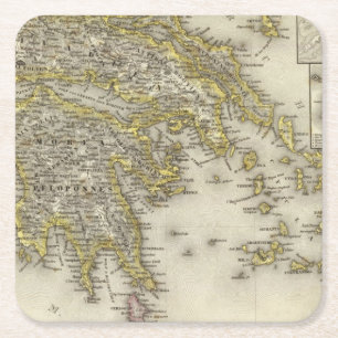 Posavasos Cuadrado De Papel Atenas, Grecia