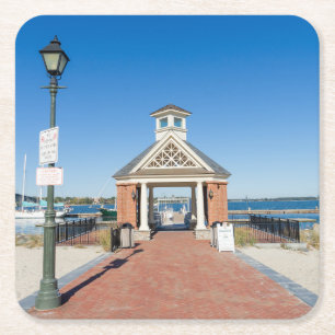 Posavasos Cuadrado De Papel Aterrizaje en Riverwalk en Yorktown Virginia
