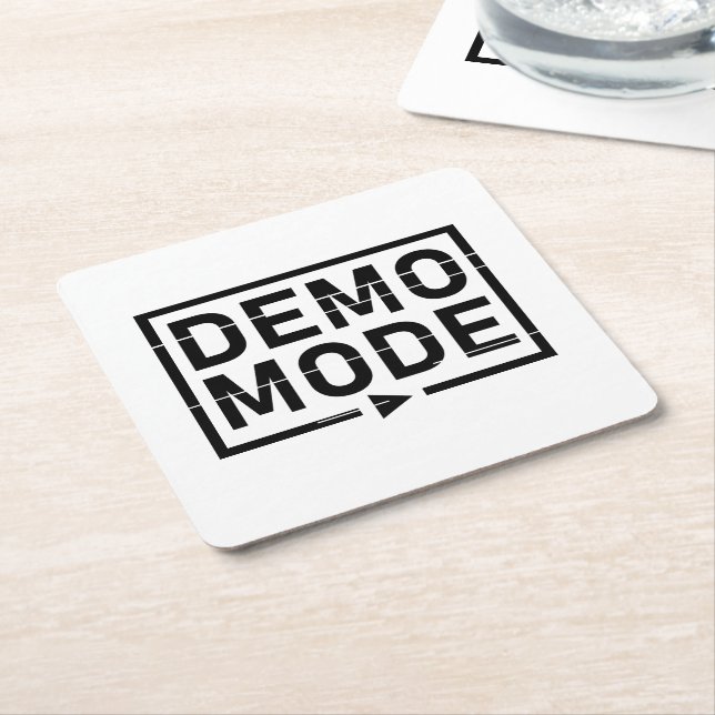 Posavasos Cuadrado De Papel Audio V1 en modo de demostración (En perspectiva)