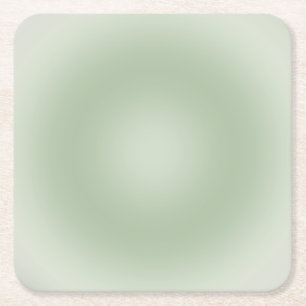 Posavasos Cuadrado De Papel Aura de gradiente verde sage