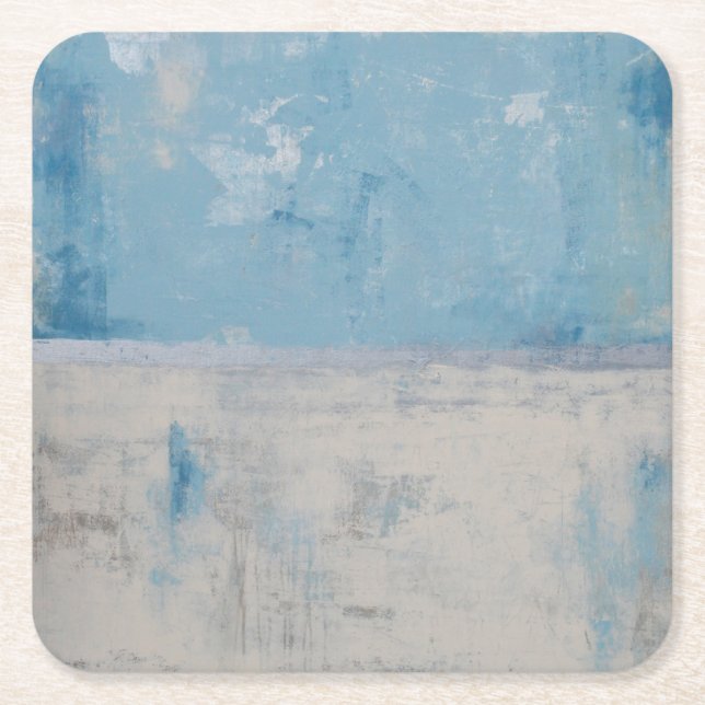 Posavasos Cuadrado De Papel Aura plateada (Anverso)