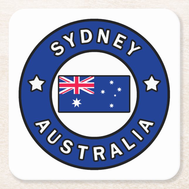 Posavasos Cuadrado De Papel Australia (Anverso)