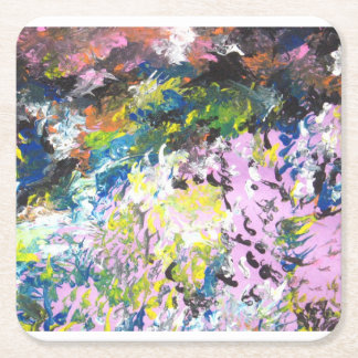 Posavasos Cuadrado De Papel Autista artística abstracta
