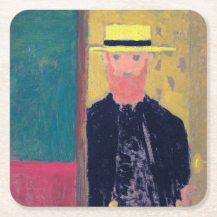 Posavasos Cuadrado De Papel Autoretrato (hombre con barba), Edouard Vuillard