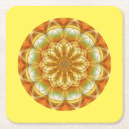 Posavasos Cuadrado De Papel Autumn Kaleidoscope