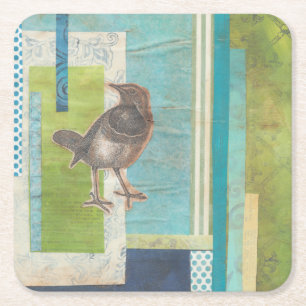 Posavasos Cuadrado De Papel Avian Scrapbook I