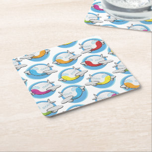 Posavasos Cuadrado De Papel Aviones de Juguete