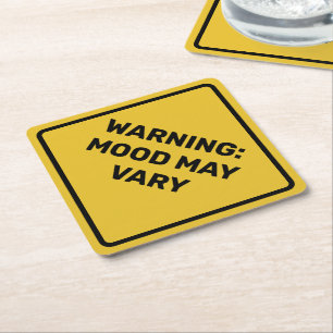 Posavasos Cuadrado De Papel Aviso personalizado Rótulo de diamantes