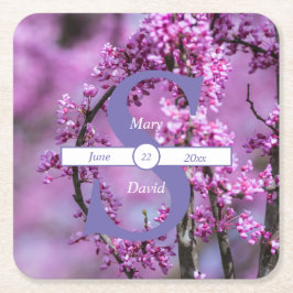Posavasos Cuadrado De Papel Avondale Redbud Boda de papel
