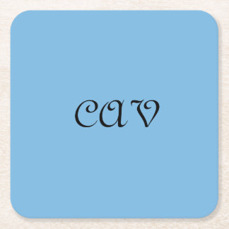 Posavasos Cuadrado De Papel Azul de Cornflower