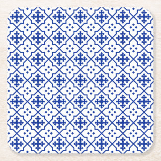 Posavasos Cuadrado De Papel Azul marroquí