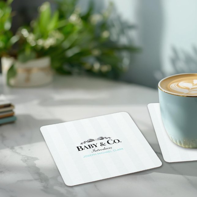 Posavasos Cuadrado De Papel Baby & Co Sip and See  (Subido por el creador)