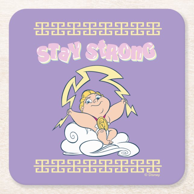 Posavasos Cuadrado De Papel Baby Hercules - Stay Strong Square Paper Coaster (Anverso)