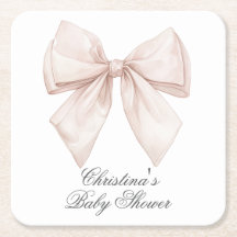 Baby Shower de Lazo Blanco Elegante