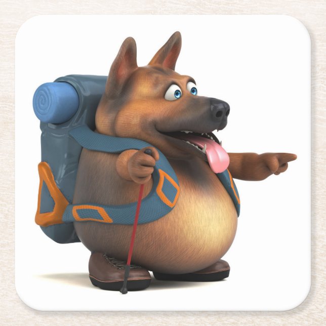 Posavasos Cuadrado De Papel Backpacker GS (Anverso)