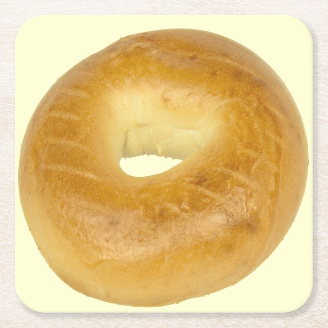 Posavasos Cuadrado De Papel Bagel (Anverso)