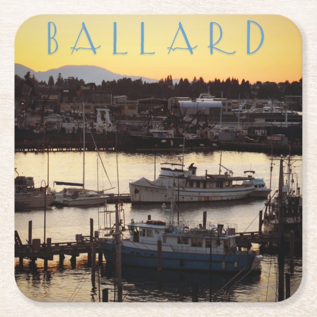 Posavasos Cuadrado De Papel Ballard Boats (Anverso)