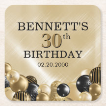 Balloons Gold Birday